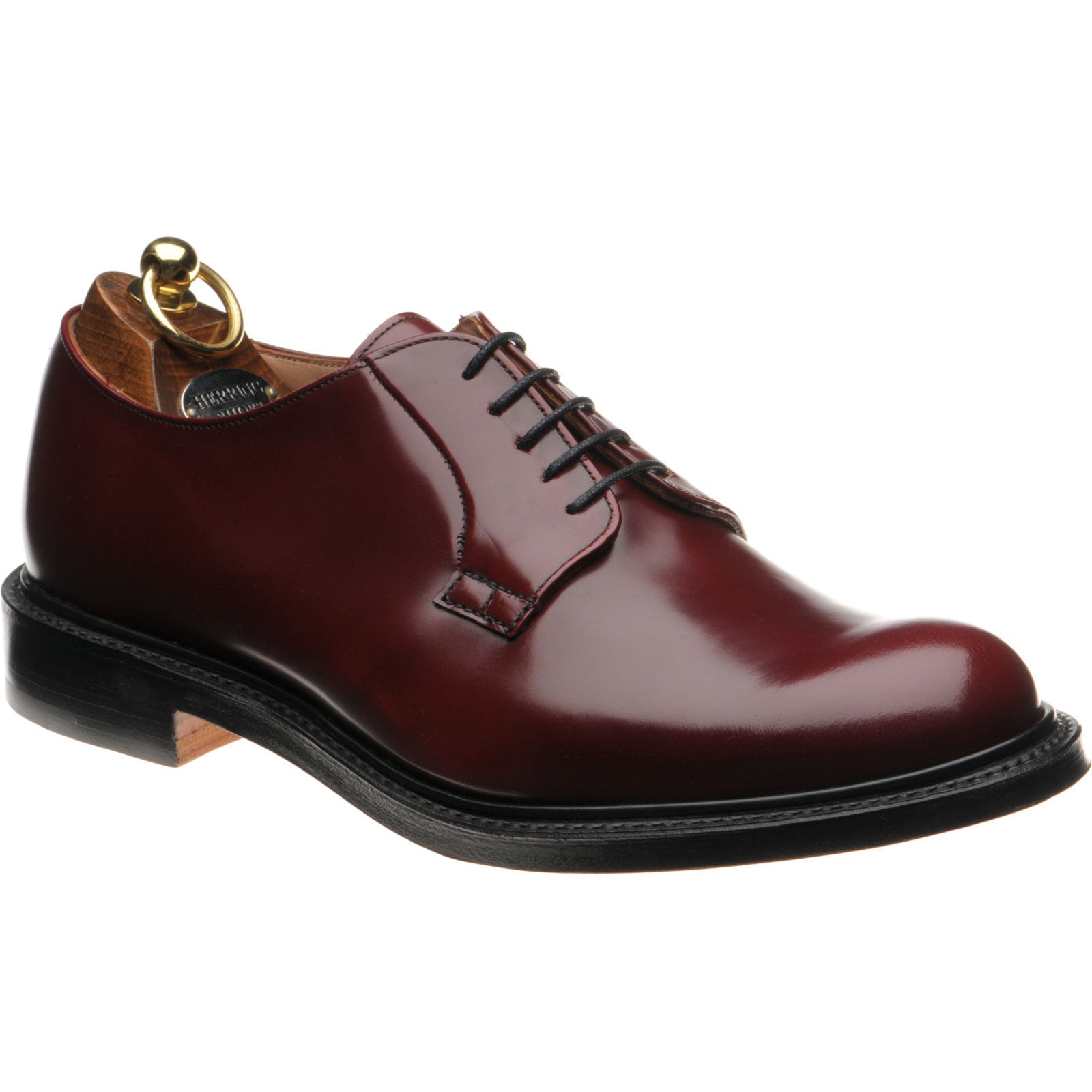 Herring Slaney mens Derby shoes in burgundy polished – Herring Shoes