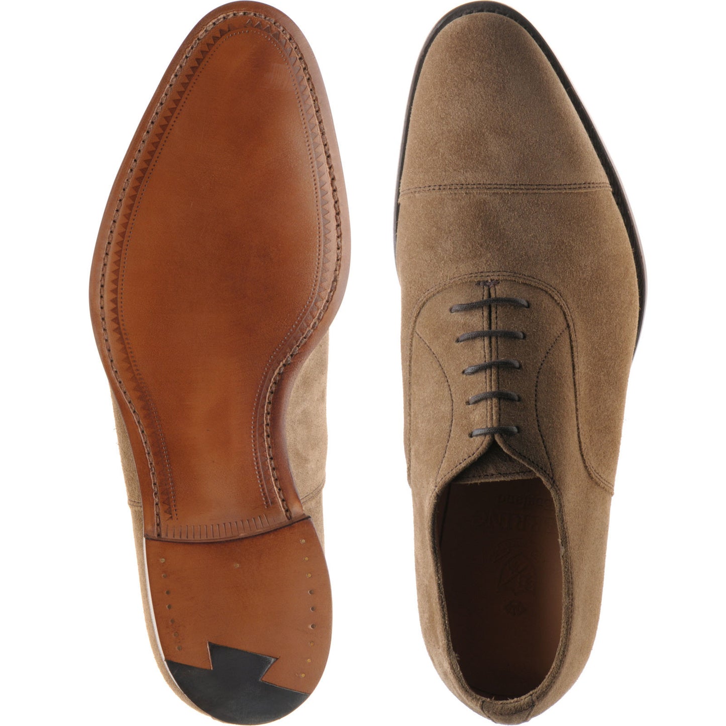 Product image for Herring Sligo mens Oxfords in taupe suede