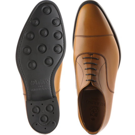 Product image for Herring Sligo Rubber mens rubber-soled Oxfords in tan grain calf