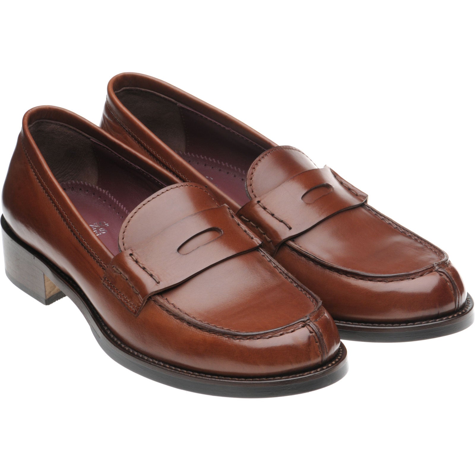 Product image for Herring Sophia ladies hybrid-soled loafers in light brown calf