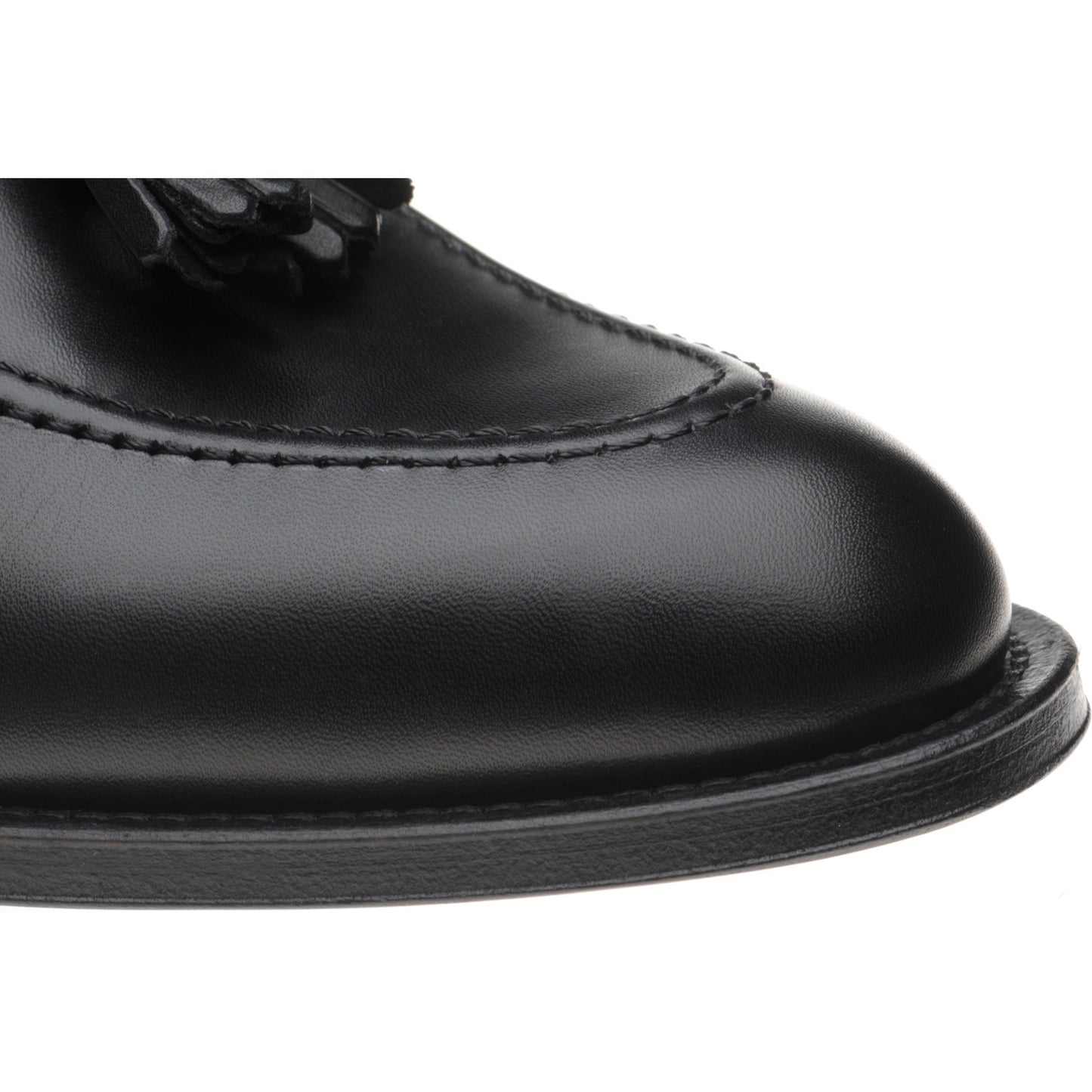 Product image for Herring St Davids mens tasselled loafers in black calf (second)