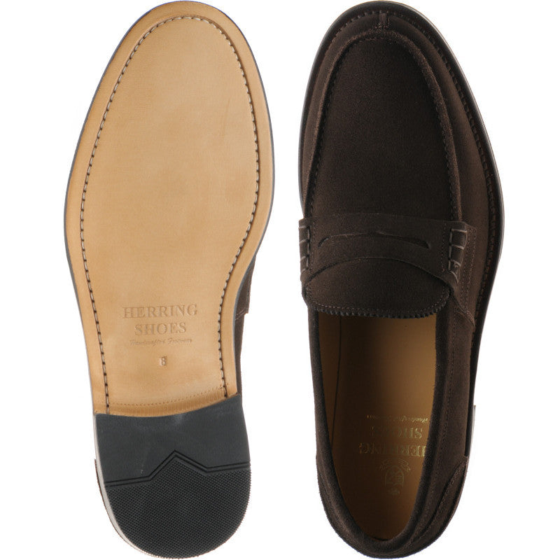 Product image for Herring St George in dark brown suede