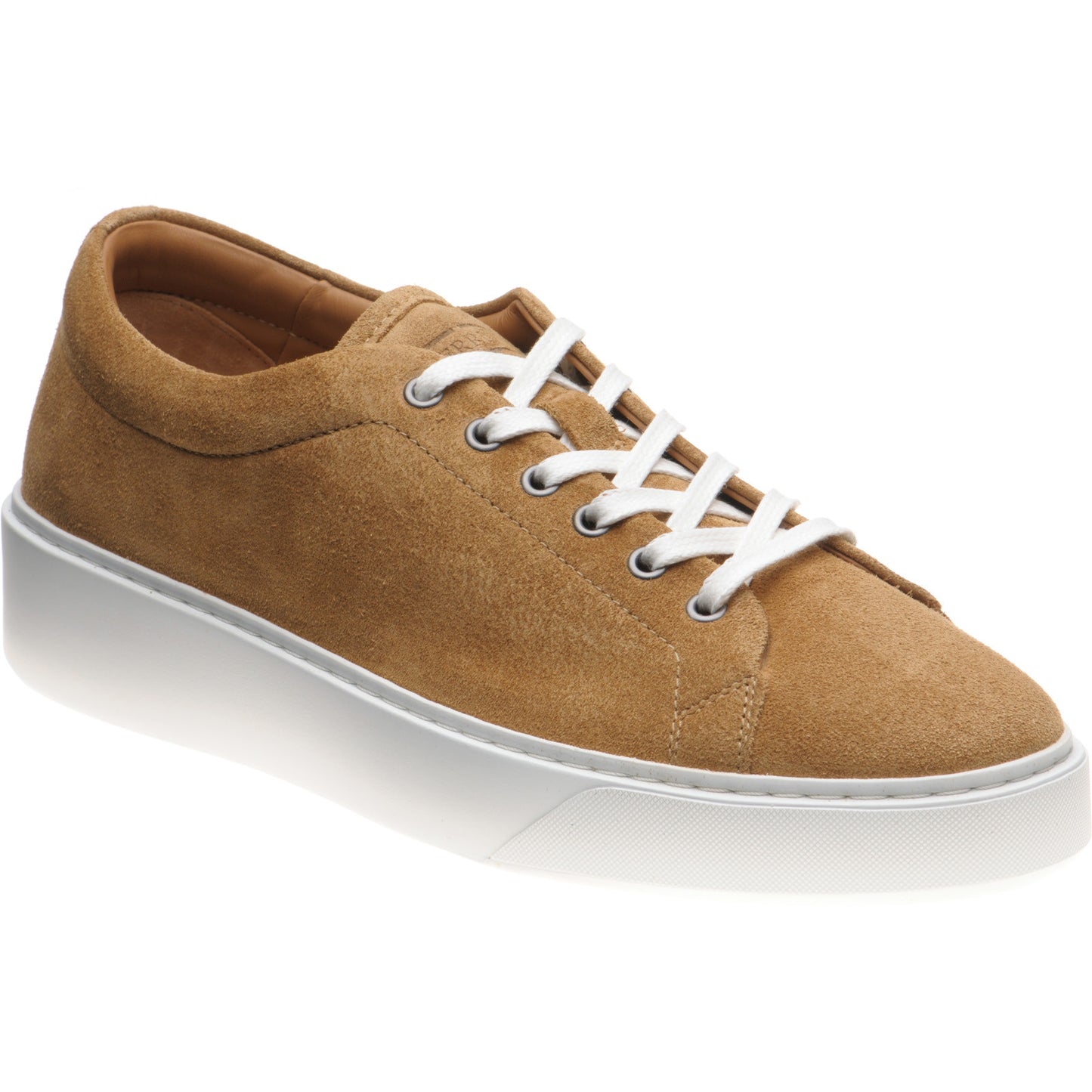Product image for Herring Strike II Suede mens rubber-soled trainers in camel suede