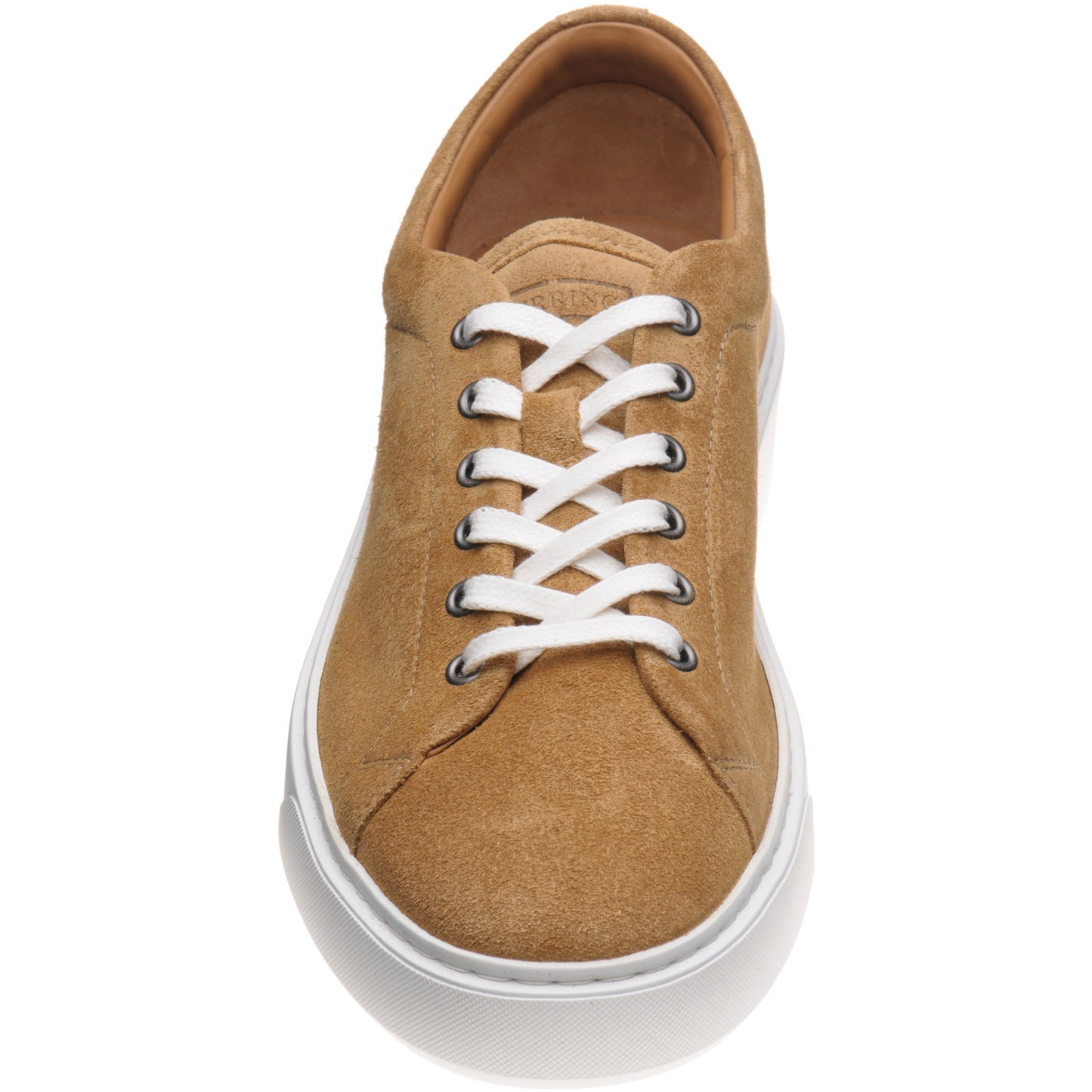 Product image for Herring Strike II Suede mens rubber-soled trainers in camel suede