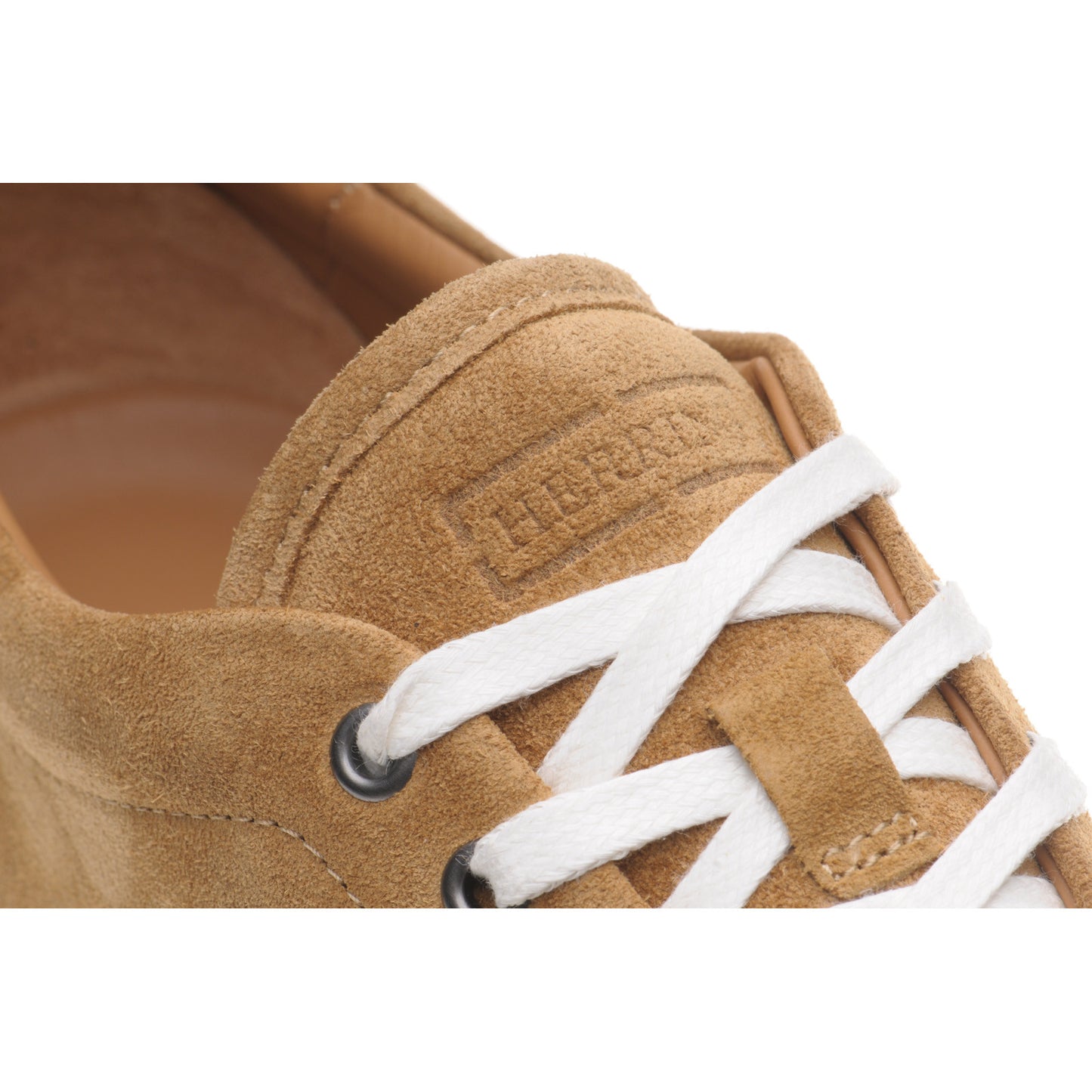 Product image for Herring Strike II Suede mens rubber-soled trainers in camel suede