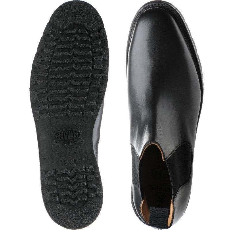 Product image for Herring Sywell mens rubber-soled boots in black calf