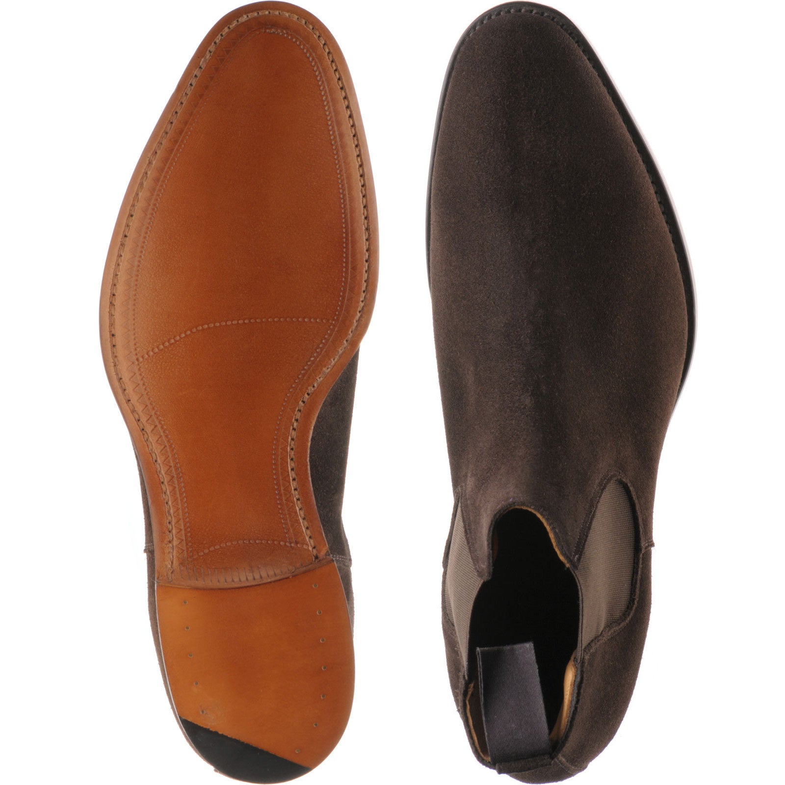 Product image for Herring Taverner mens Chelsea boots in brown suede