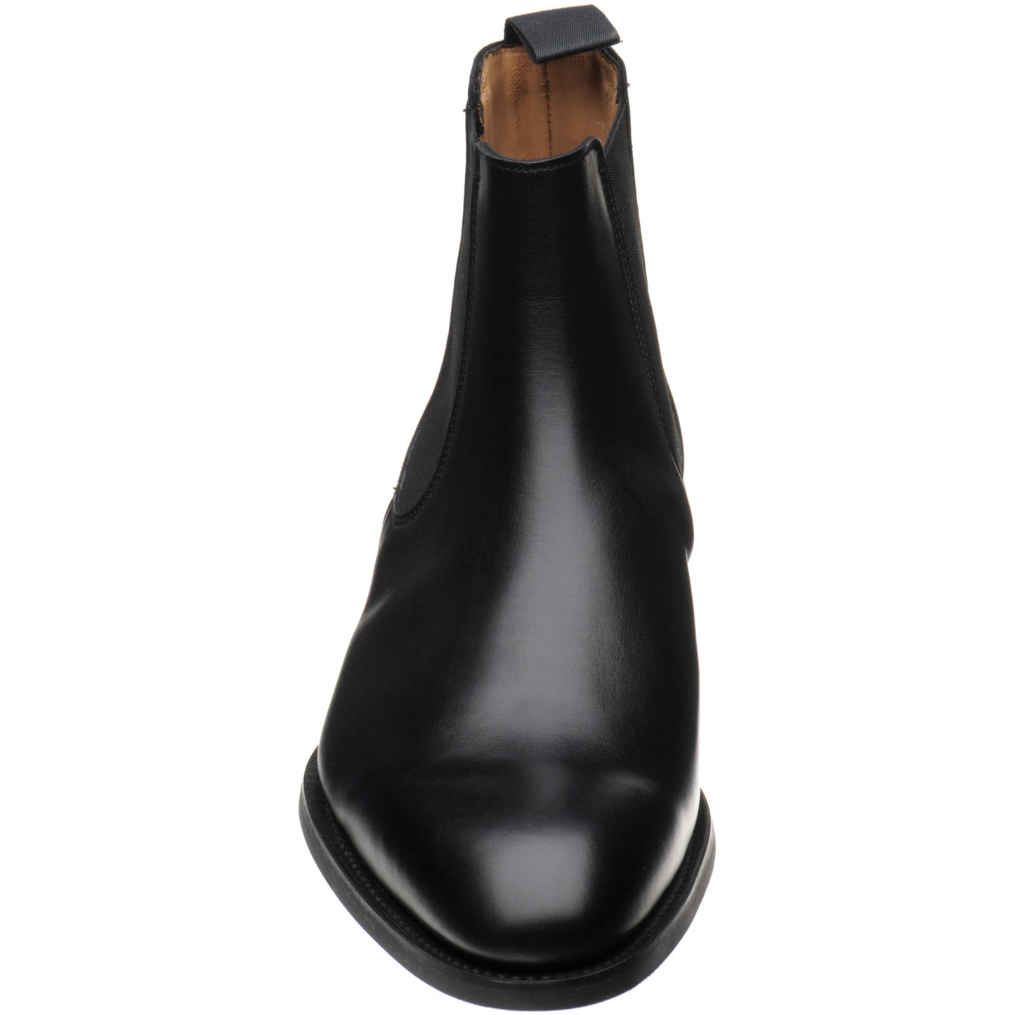 Product image for Herring Taverner Rubber mens rubber-soled Chelsea boots in black calf