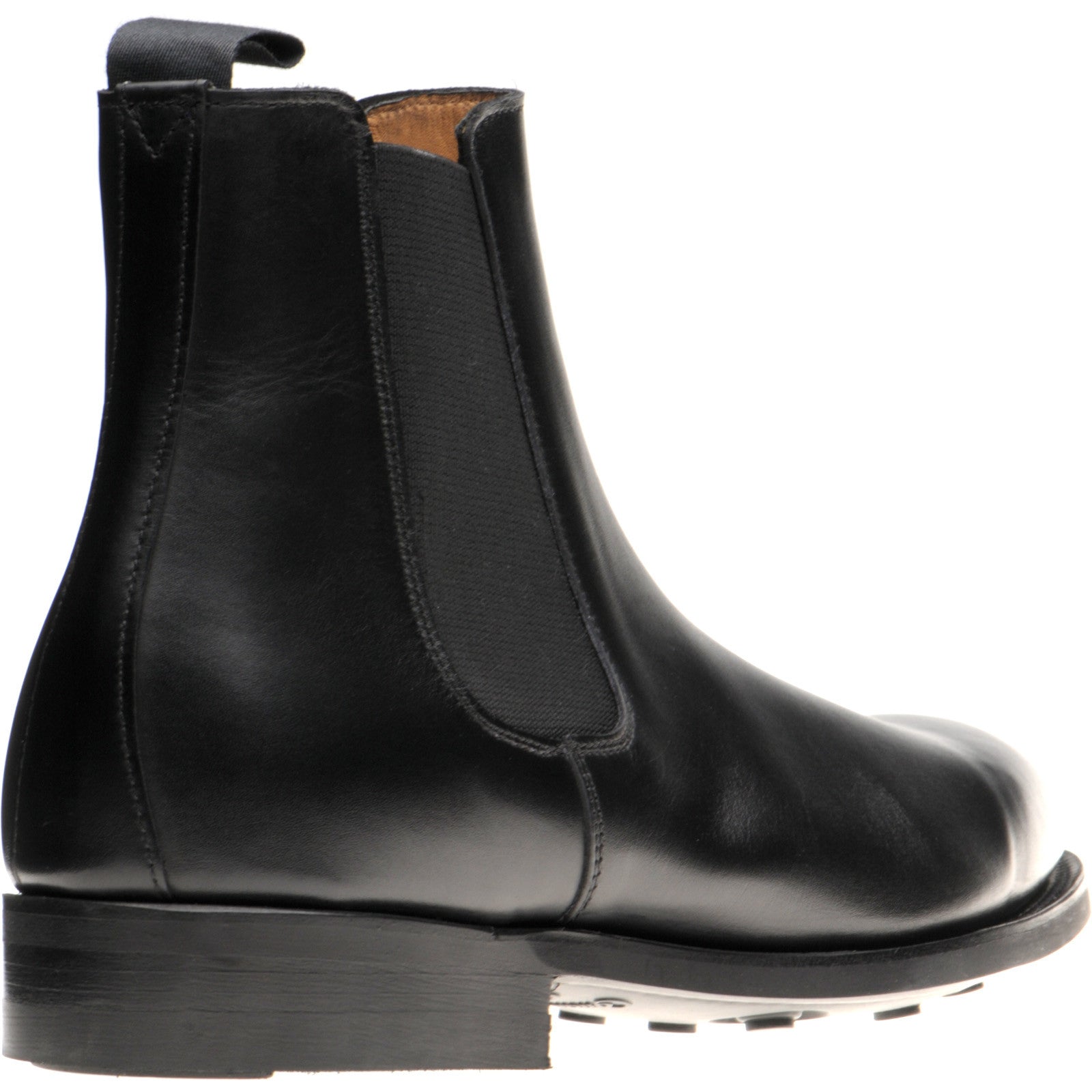 Product image for Herring Taverner Rubber mens rubber-soled Chelsea boots in black calf