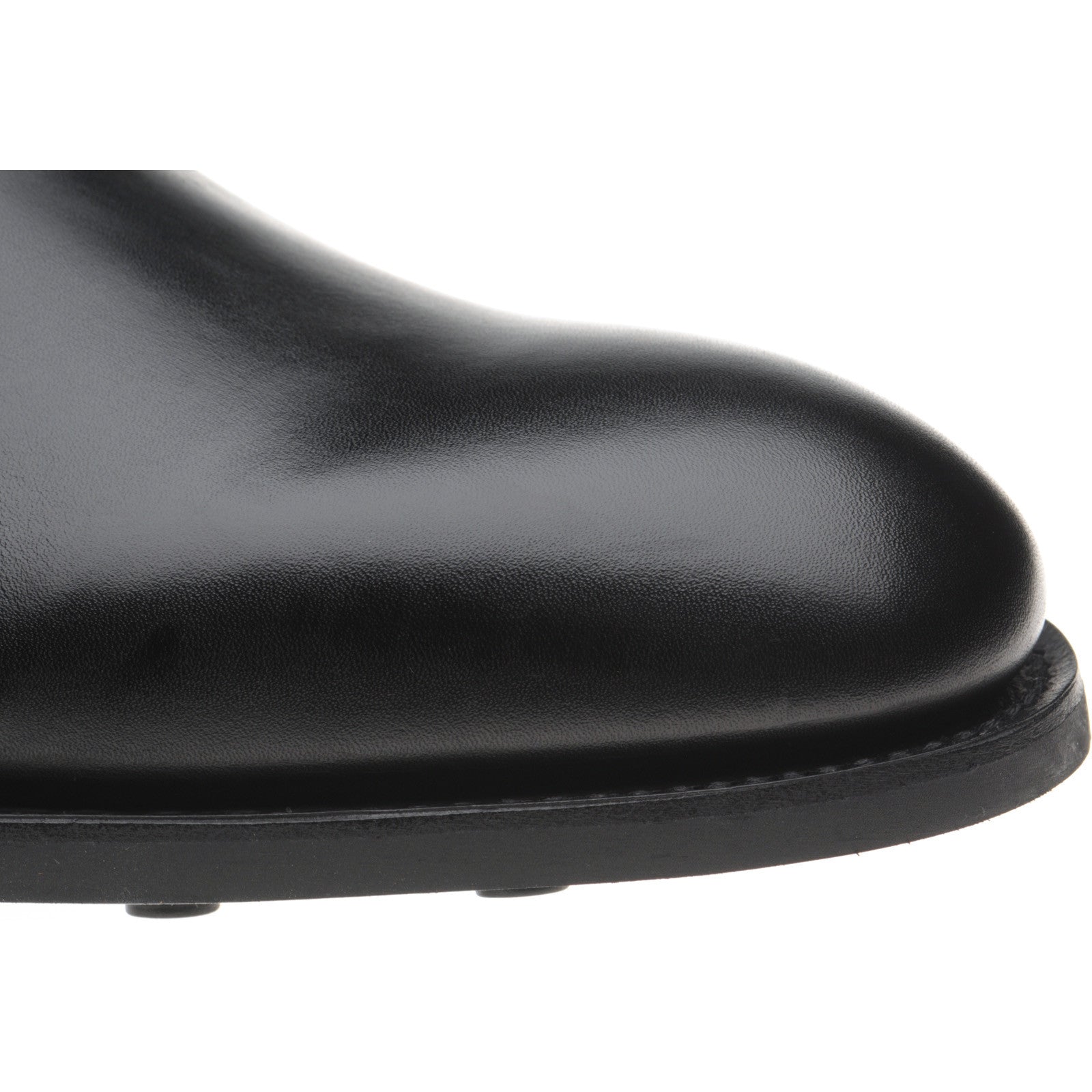 Product image for Herring Taverner Rubber mens rubber-soled Chelsea boots in black calf