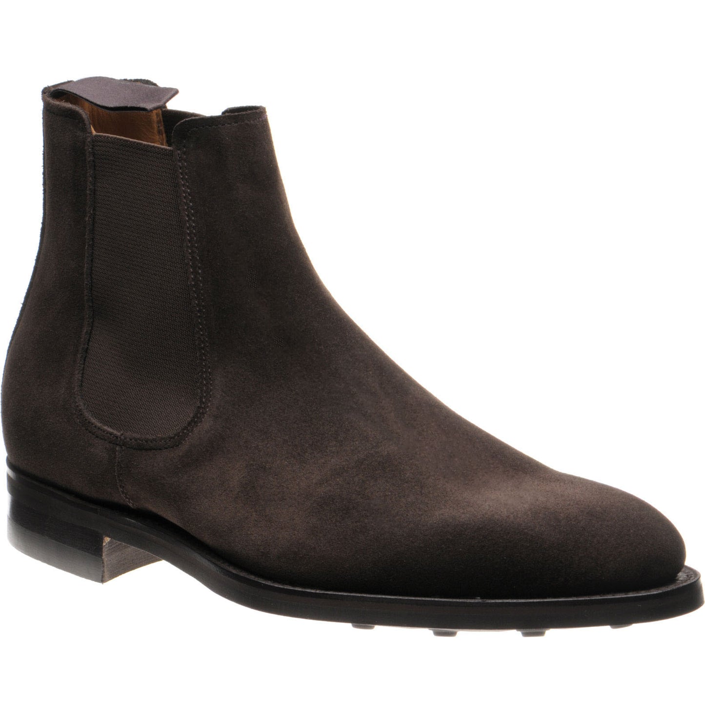 Product image for Herring Taverner Rubber mens rubber-soled Chelsea boots in brown suede