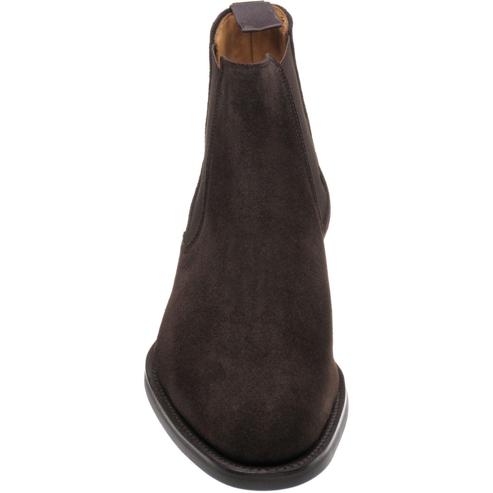 Product image for Herring Taverner Rubber mens rubber-soled Chelsea boots in brown suede
