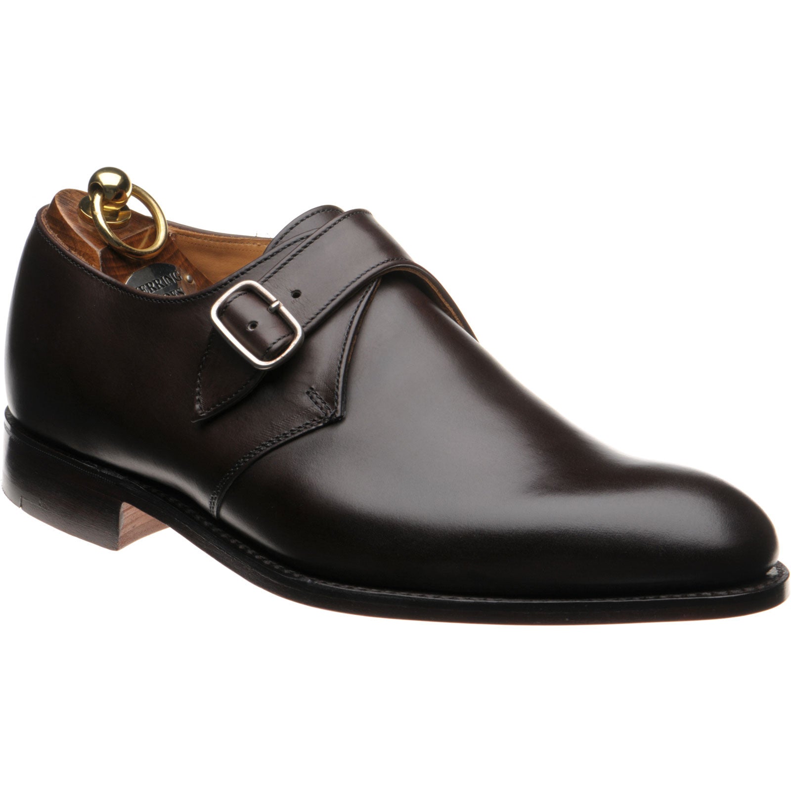 Herring Tay mens monk shoes in dark brown calf – Herring Shoes