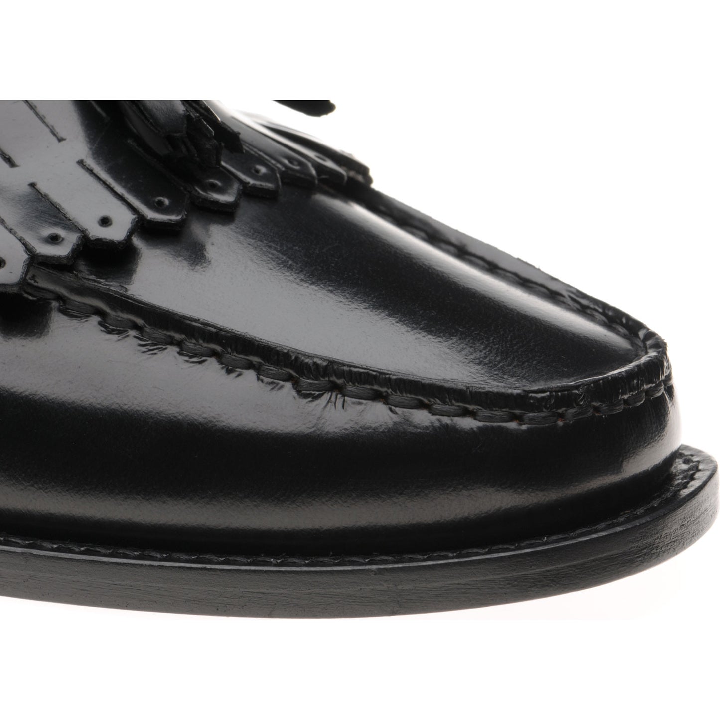 Product image for Herring Terni II mens hybrid-soled tasselled loafers in black polished