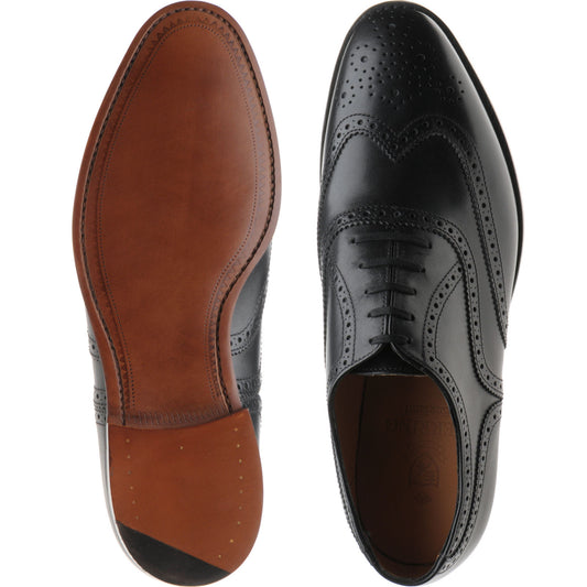 Product image for Herring Trent mens brogues in black calf