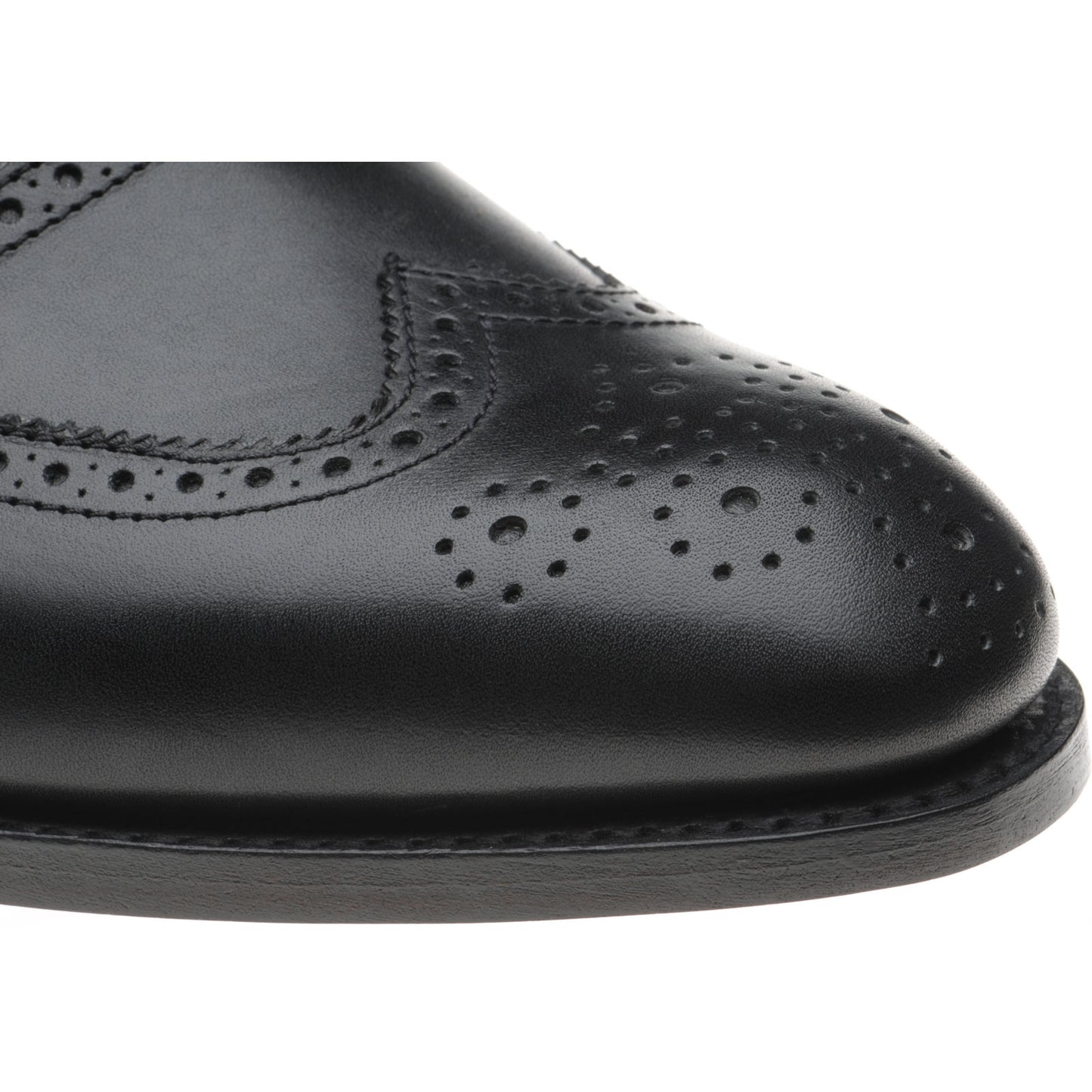 Product image for Herring Trent mens brogues in black calf