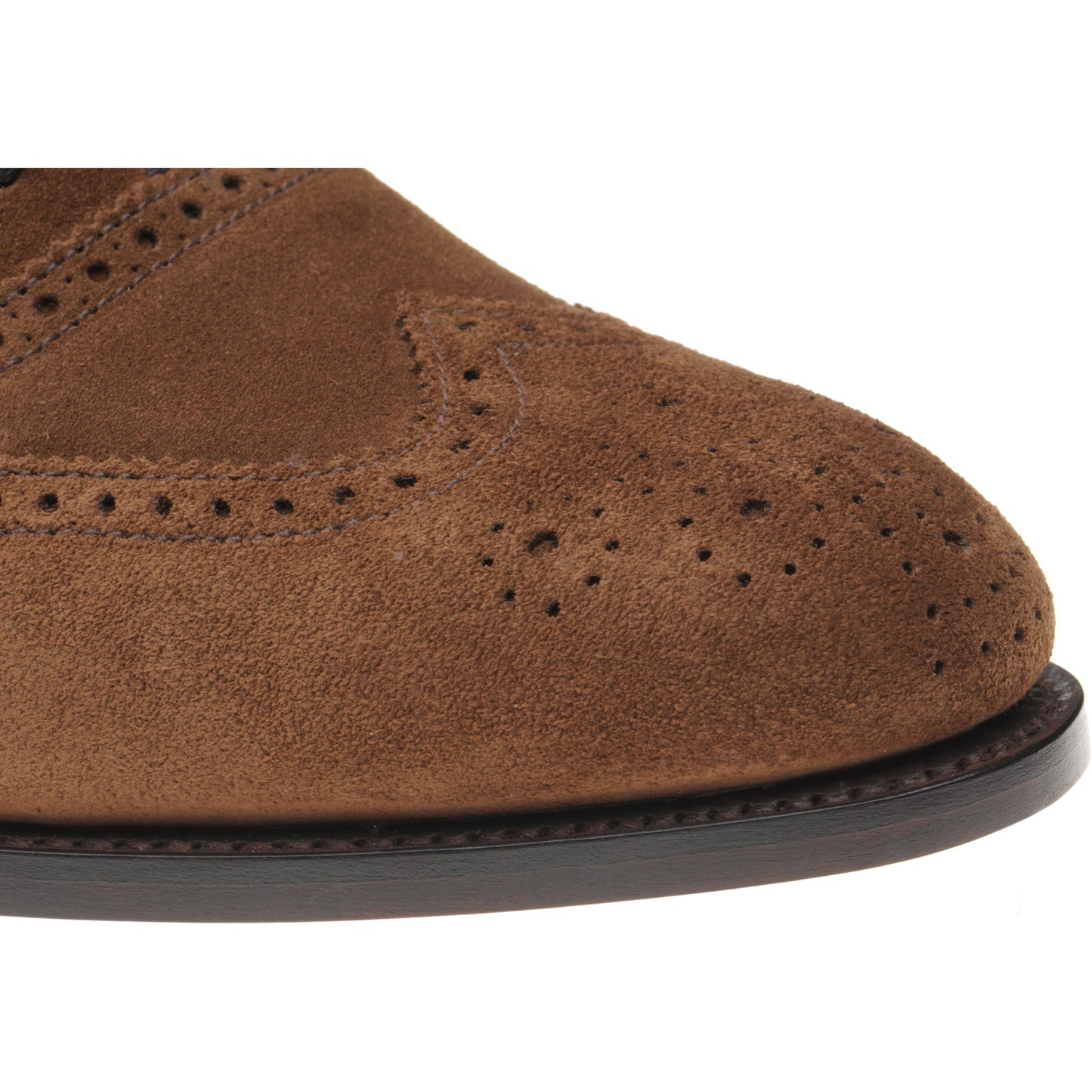 Product image for Herring Trent mens brogues in snuff suede