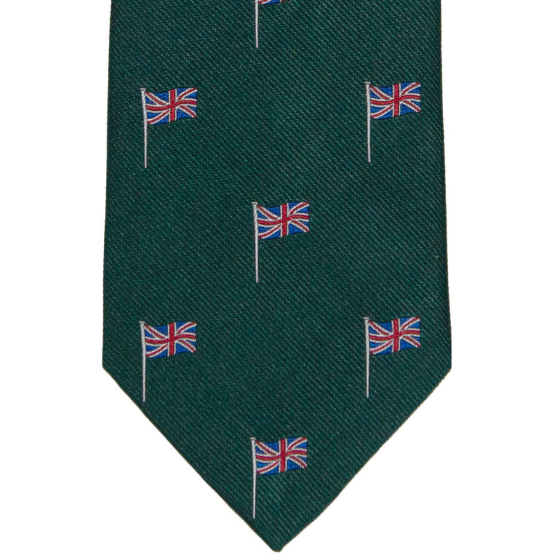 Product image for Herring Union Jack Tie in green