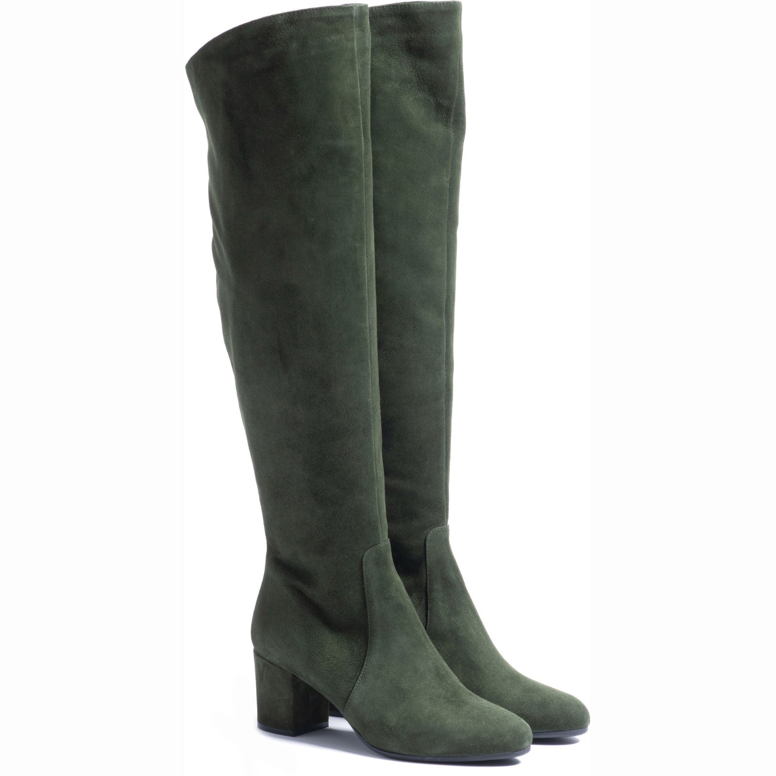Product image for Herring Varese ladies rubber-soled boots in green suede