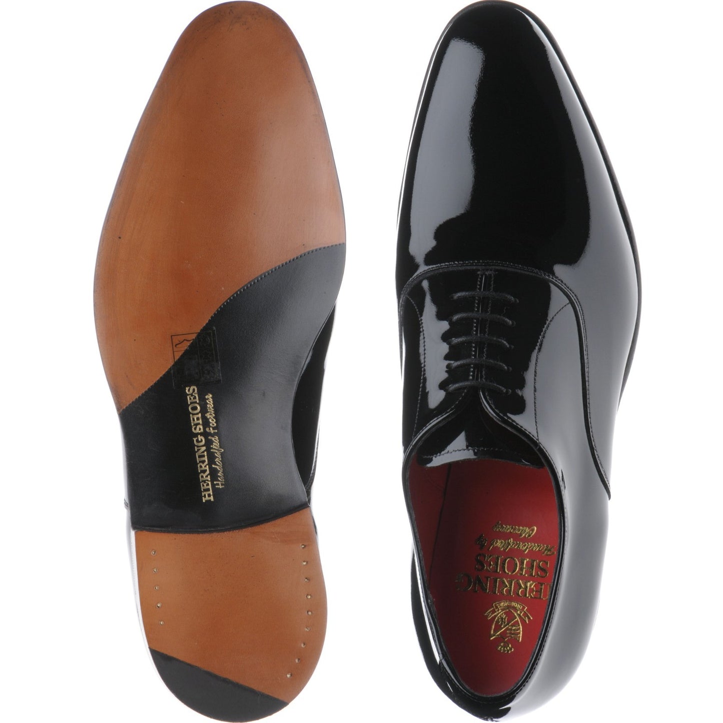 Product image for Herring Waltz II mens Oxfords in black patent