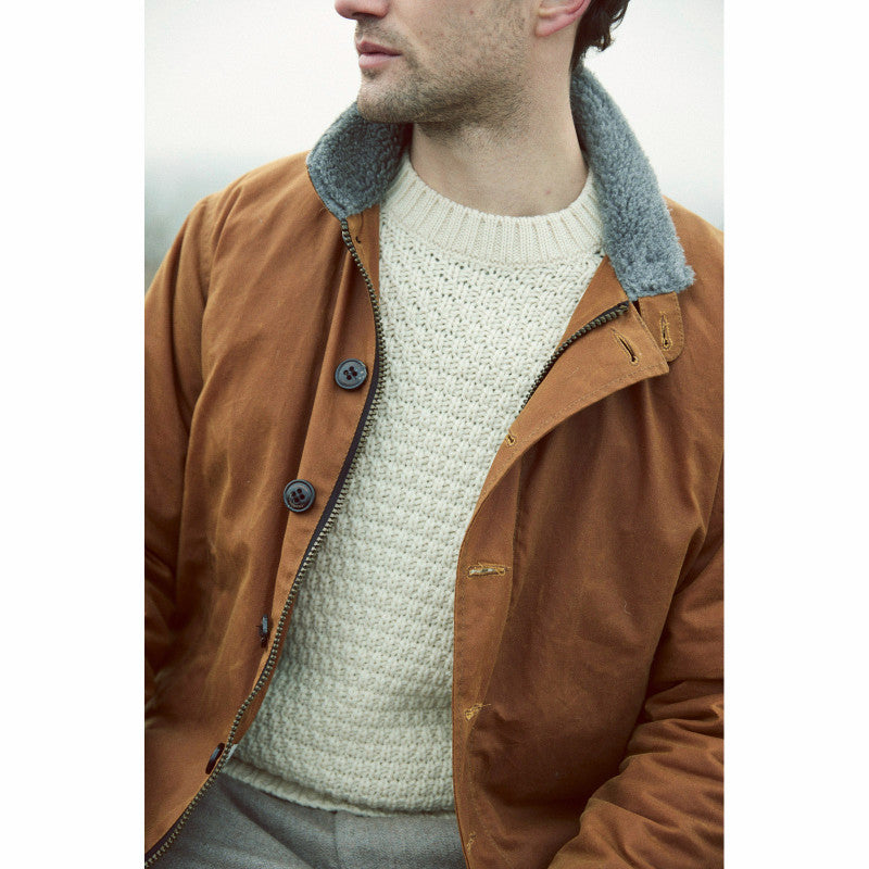 Product image for Herring Warm Lined Teddy Jacket by Peregrine in mustard
