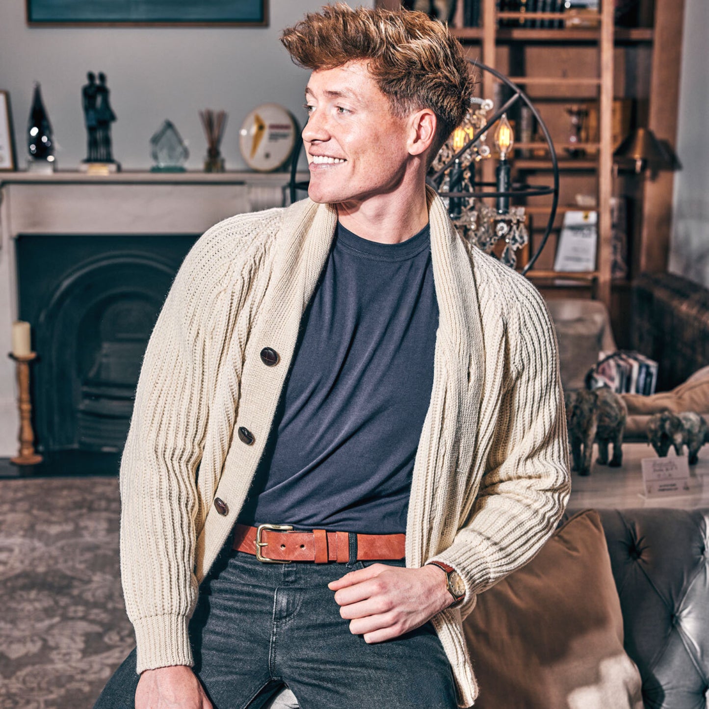 Product image for Herring Wilkinson Cardigan by Peregrine in creamecru