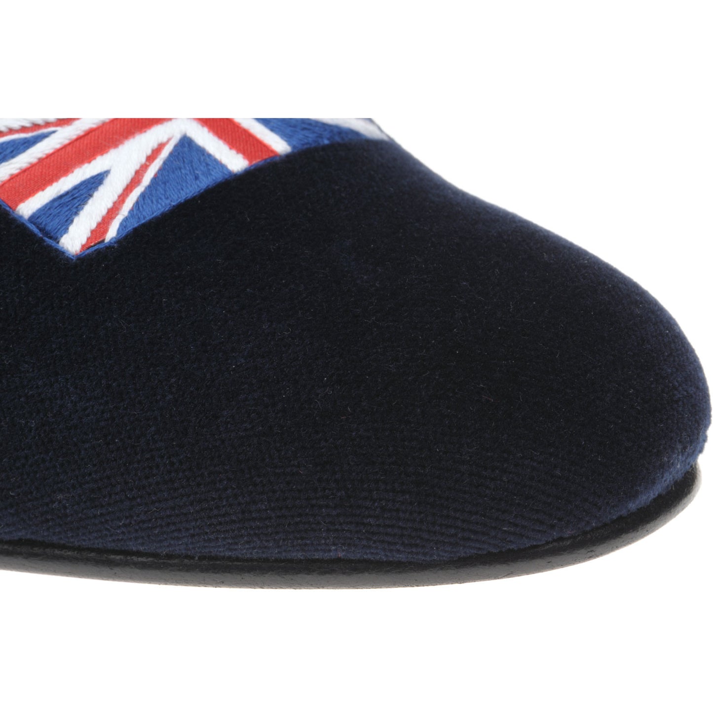 Product image for Herring Windsor mens house shoes in navy velvet