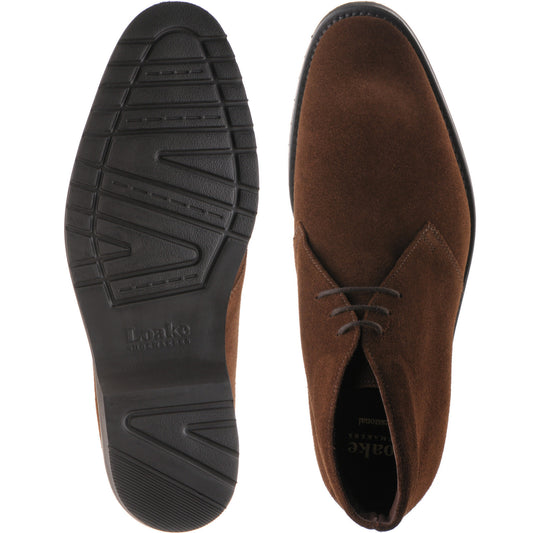 Product image for Loake Altman mens rubber-soled boots in brown suede