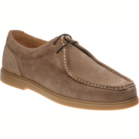 Product image for Loake Arezzo mens rubber-soled Derby shoes in flint suede