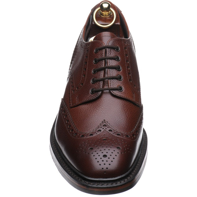 Product image for Loake Badminton 2 in dark brown burnished grain
