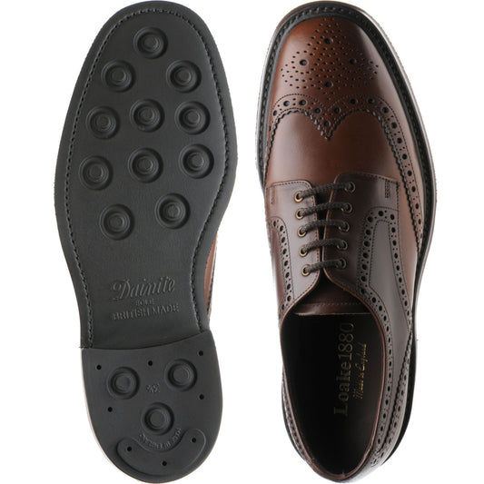Product image for Loake Chester (Rubber) mens rubber-soled brogues in brown chromexcel leather (second)