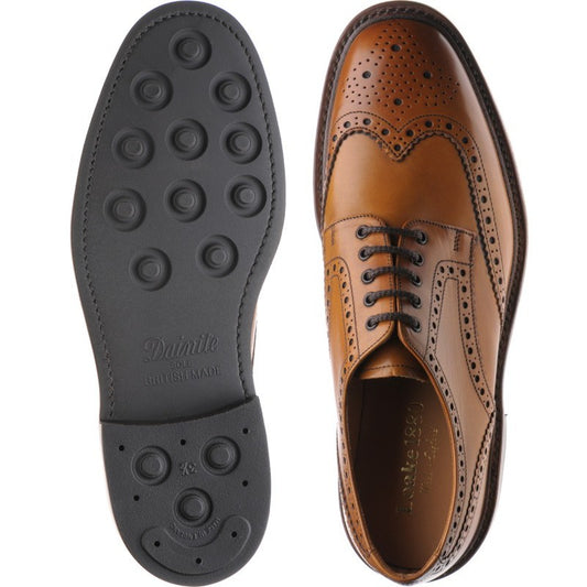 Product image for Loake Chester (Rubber) mens rubber-soled brogues in tan calf