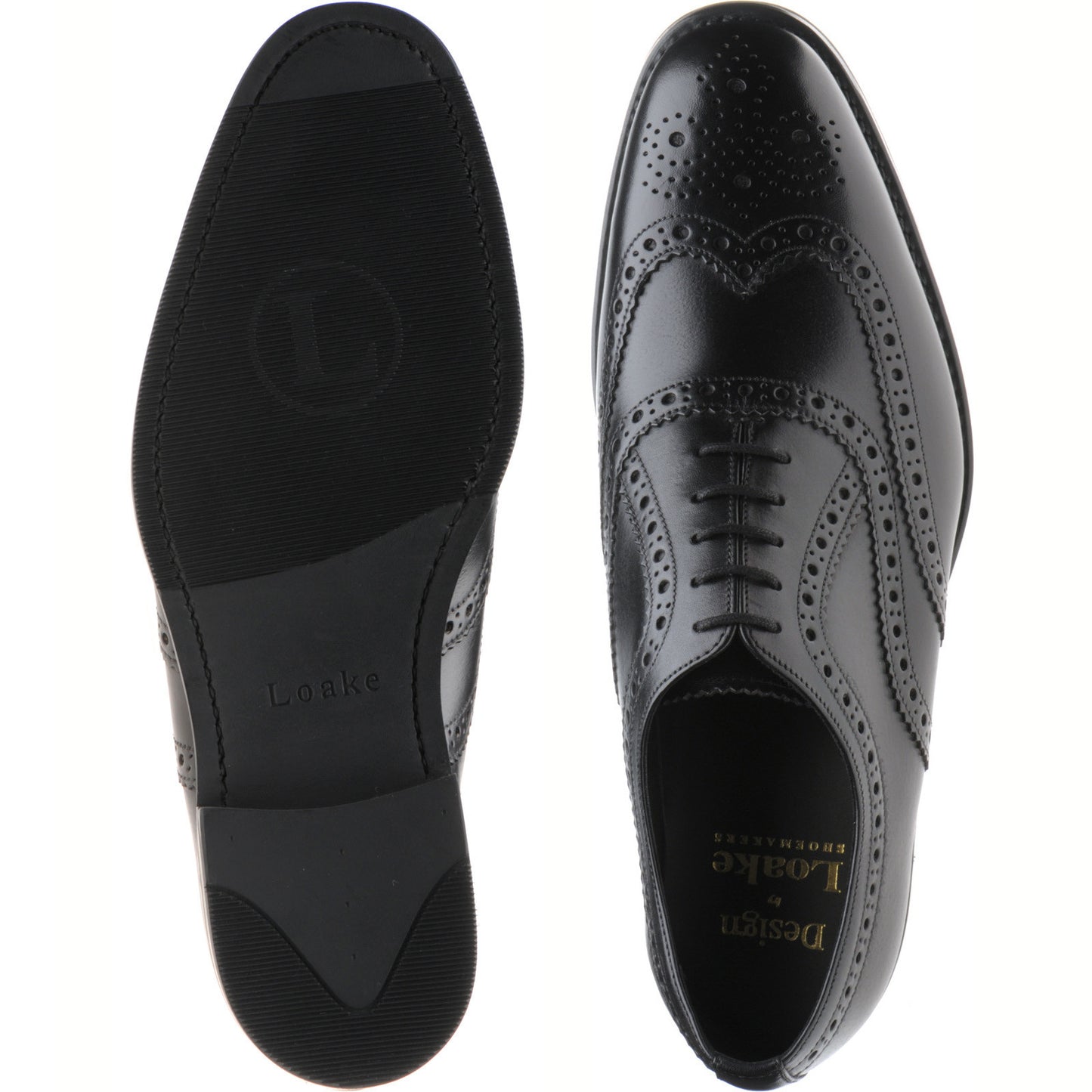 Product image for Loake Fearnley Rubber in black calf