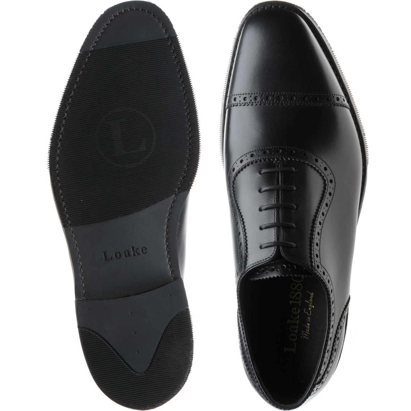 Product image for Loake Fleet in black calf
