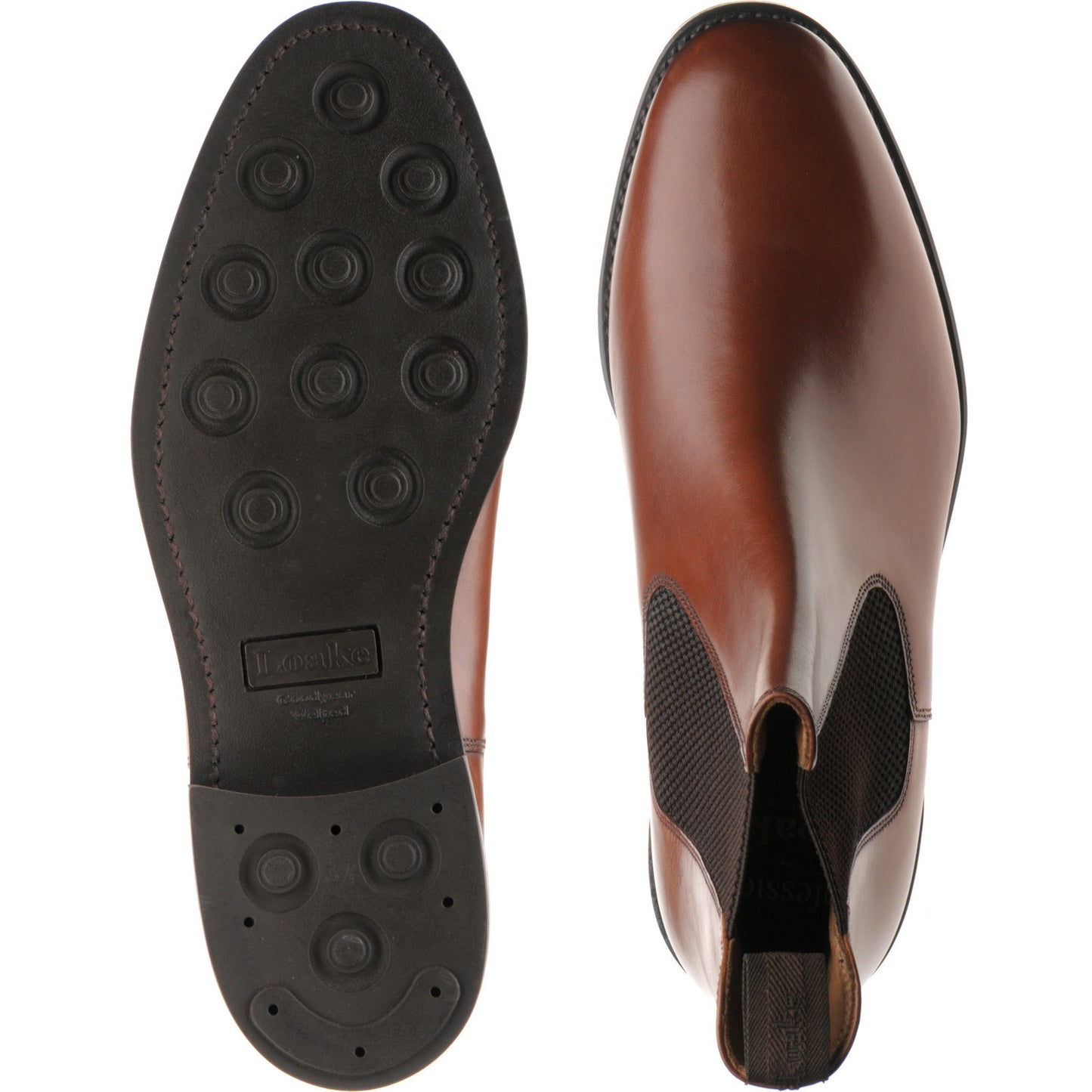 Product image for Loake Hickstead Rubber mens rubber-soled boots in brown calf (second)