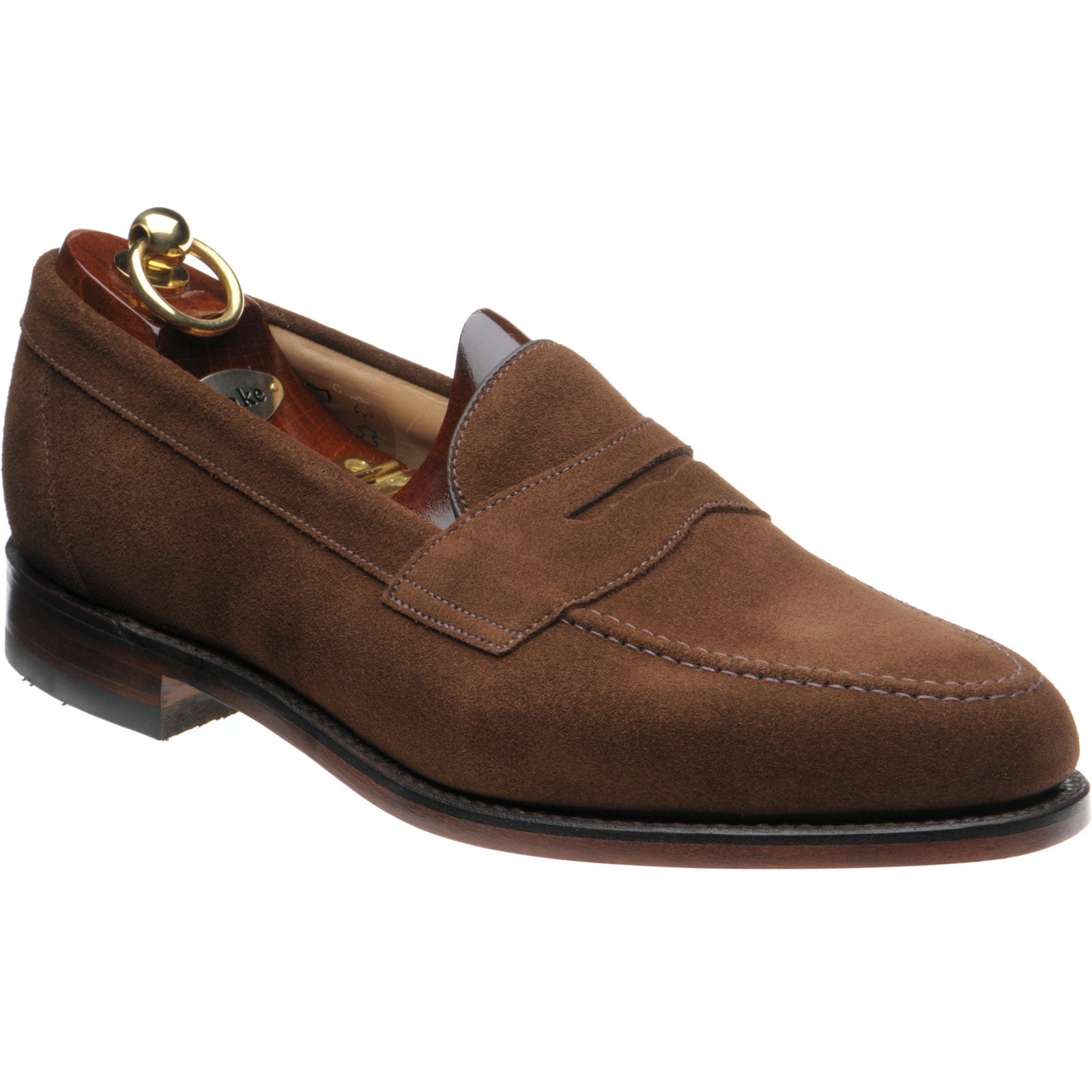 Loake Imperial mens loafers in brown suede – Herring Shoes