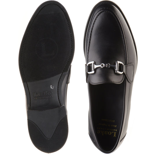 Product image for Loake Kensington mens rubber-soled loafers in black calf (second)