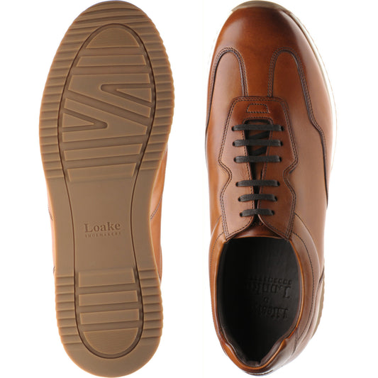 Product image for Loake Linford mens rubber-soled in chestnut calf (second)