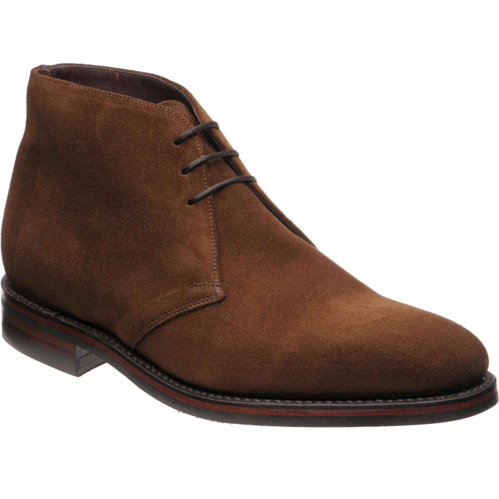 Loake Pimlico mens rubber-soled Chukka boots in brown suede