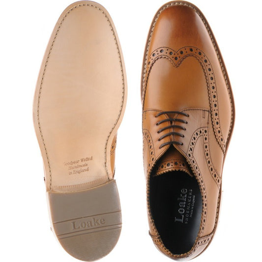 Product image for Loake Rankin mens brogues in tan calf (second)