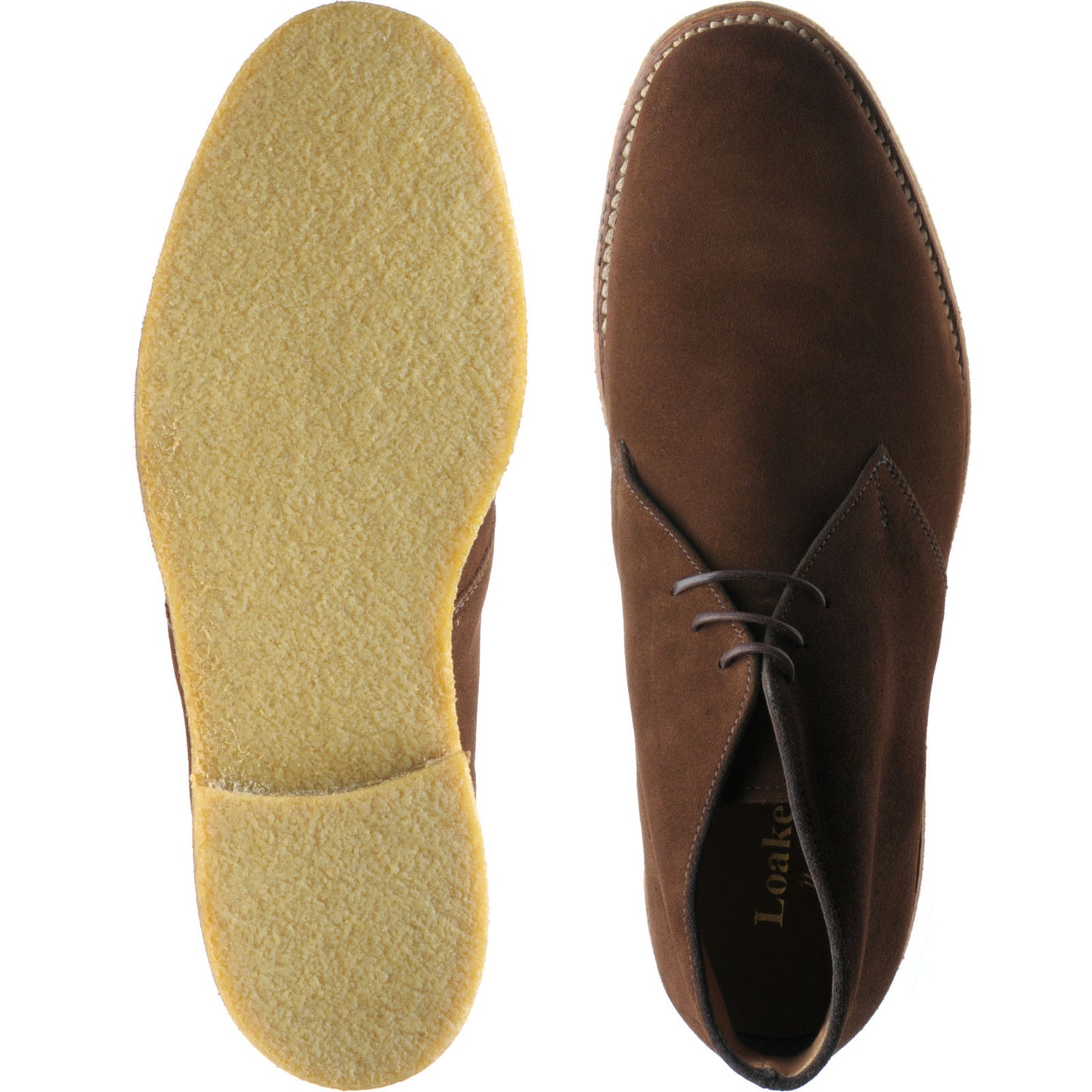 Product image for Loake Rivington mens Chukka boots in brown suede (second)