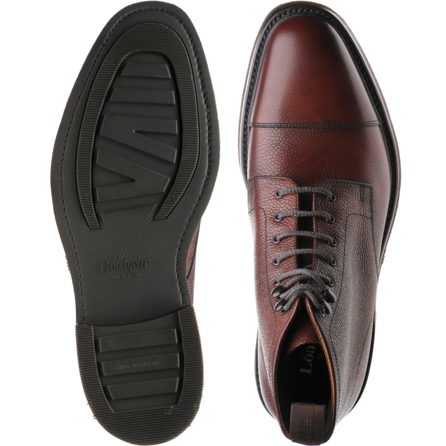 Product image for Loake Roehampton in oxblood calf grain
