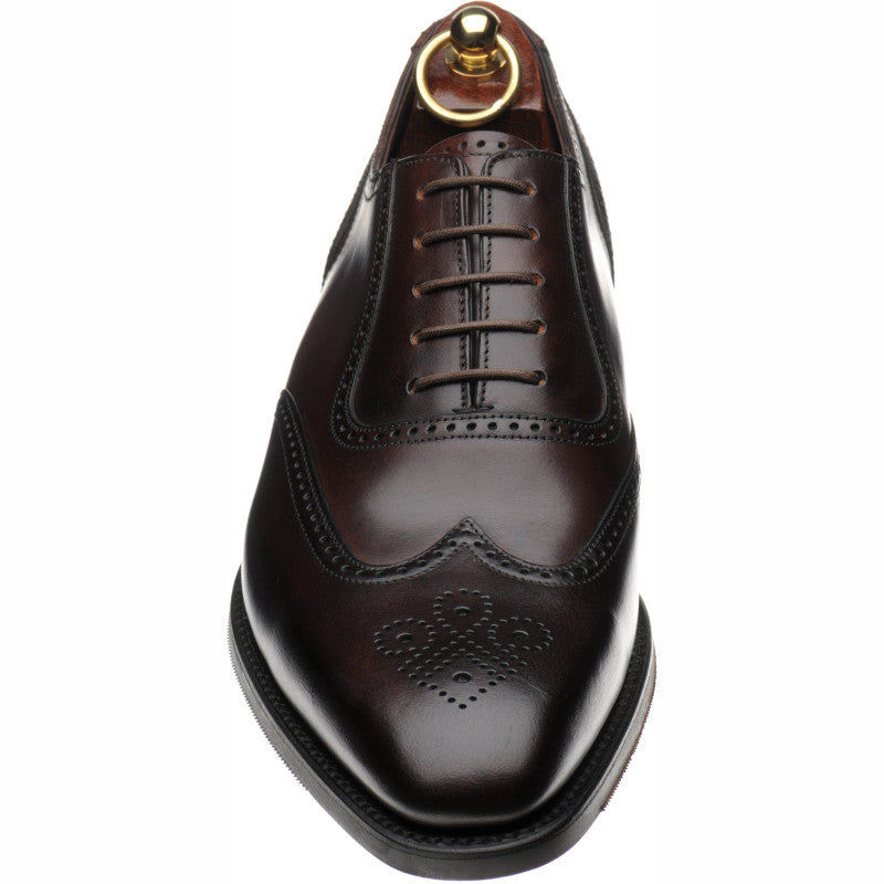 Product image for Loake Tay mens rubber-soled brogues in dark brown calf