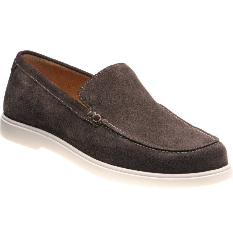Product image for Loake Tuscany mens rubber-soled loafers in anthracite grey suede