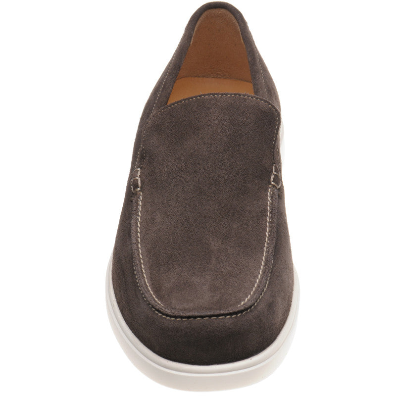 Product image for Loake Tuscany mens rubber-soled loafers in anthracite grey suede