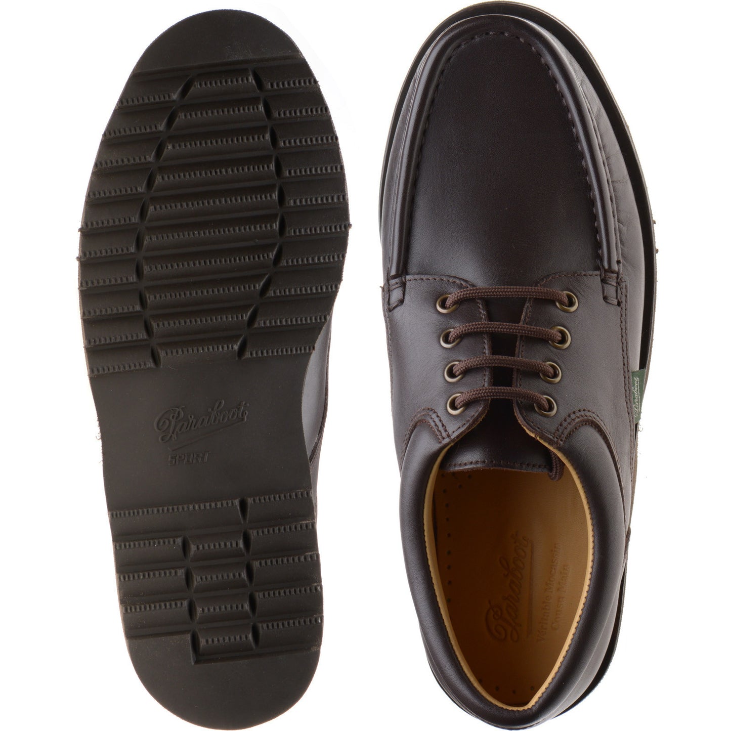 Product image for Paraboot Thiers mens rubber-soled Derby shoes in kenya dark brown