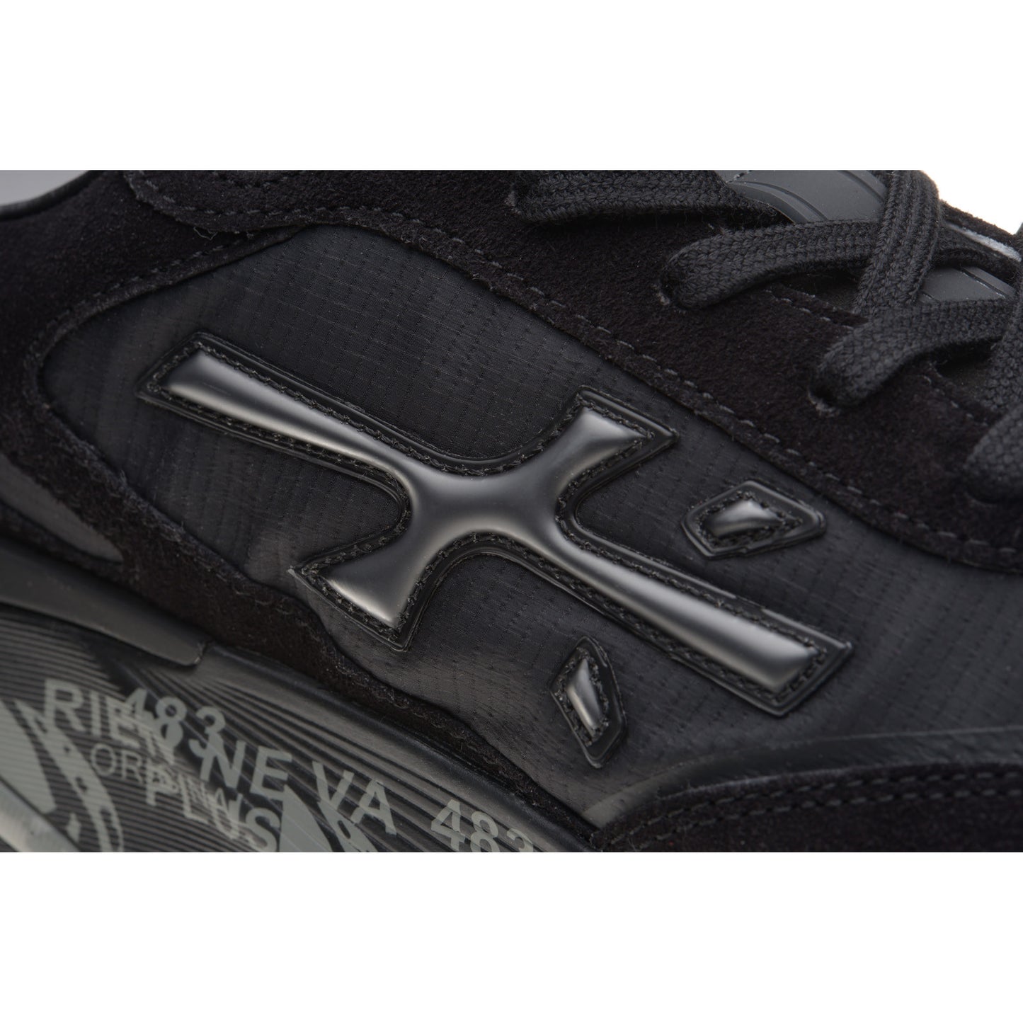 Product image for Premiata Moerun mens rubber-soled trainers in black