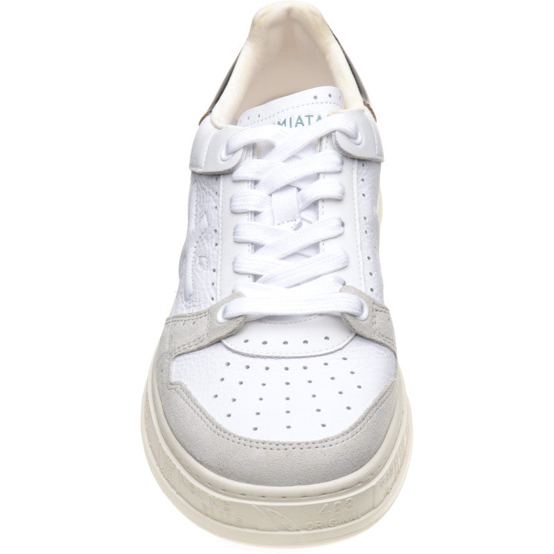 Product image for Premiata Quinn mens rubber-soled trainers in white and grey