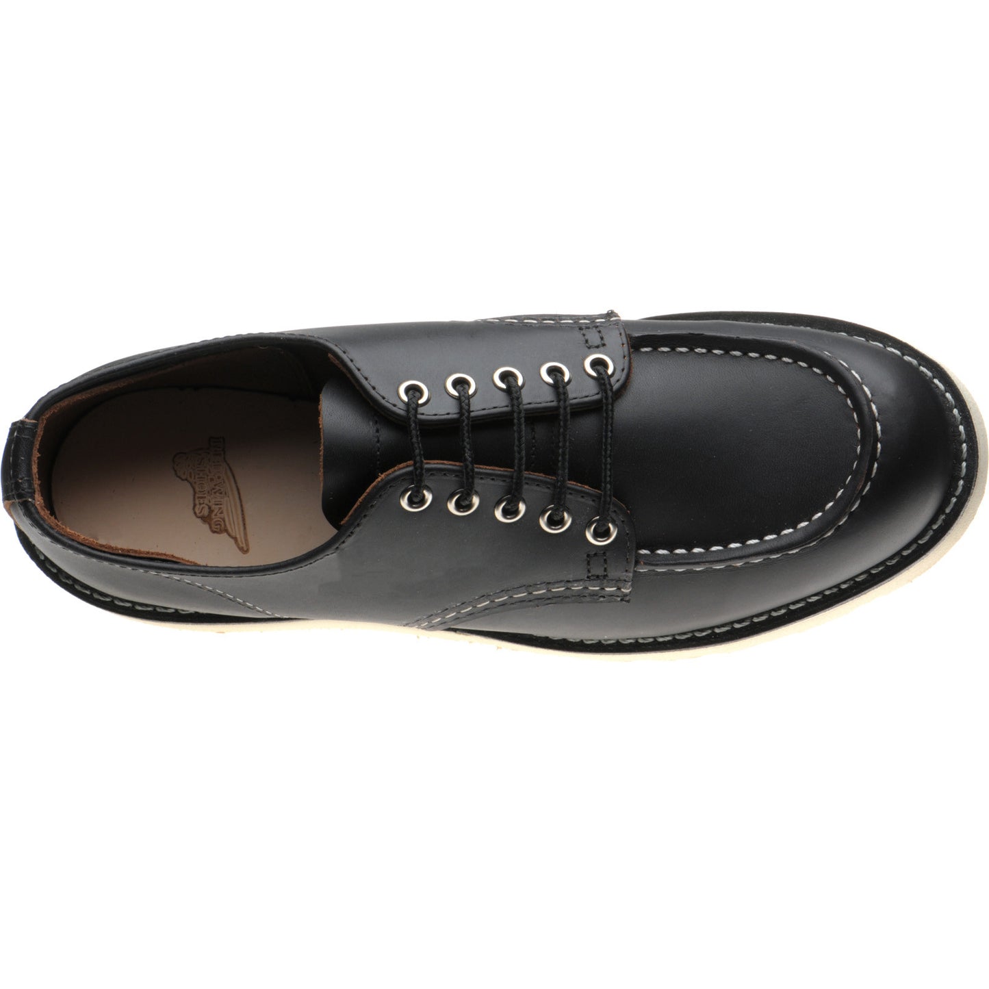 Product image for Red Wing Shop Moc Oxford mens rubber-soled Derby shoes in black prairie (second)