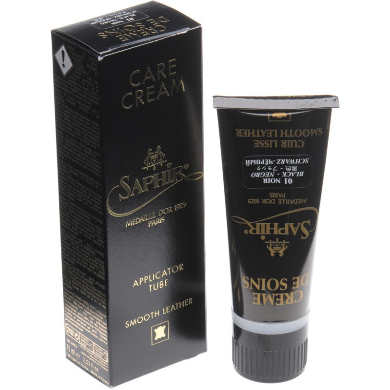 Product image for Saphir Creme de Soins Cream Applicator Tube in black
